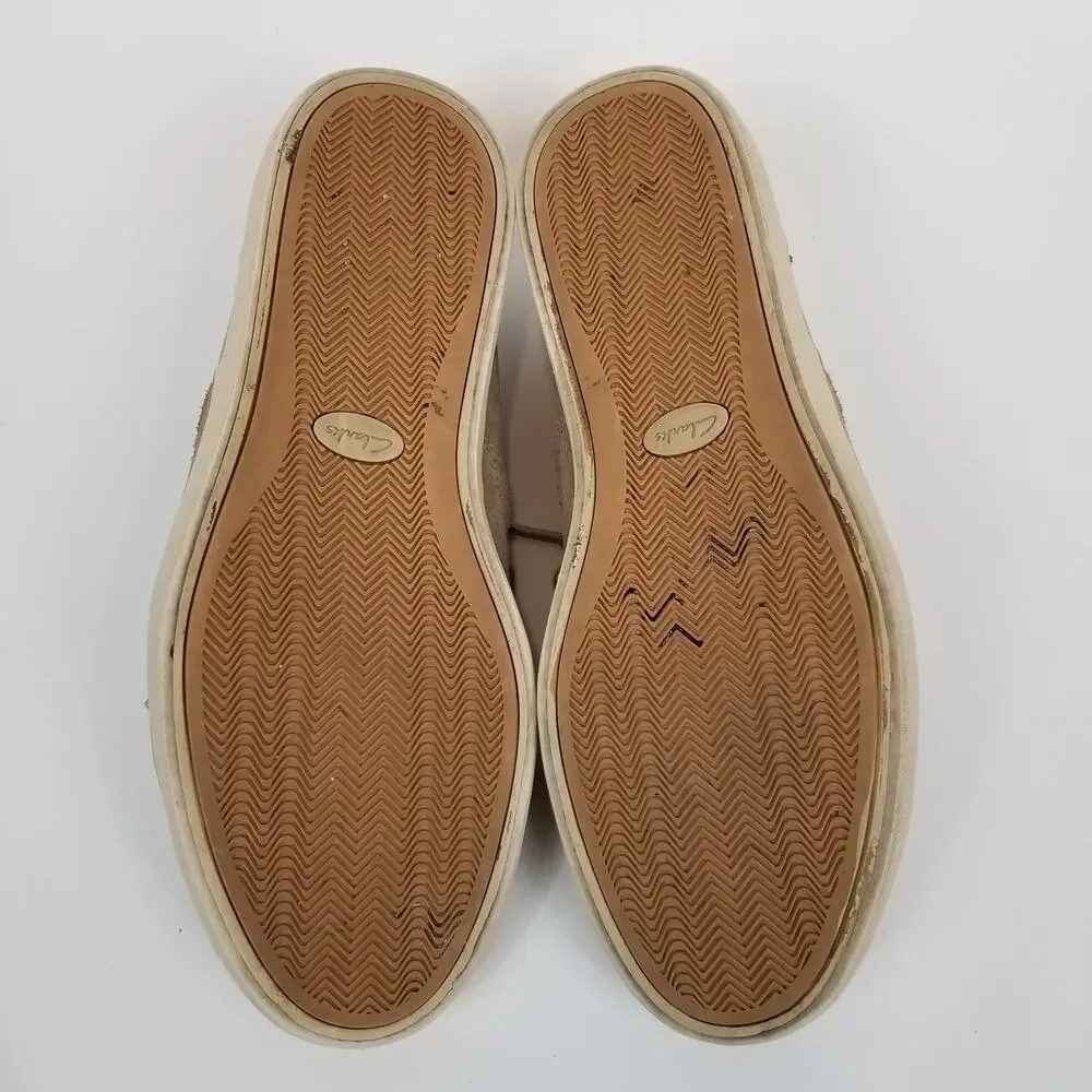 Clarks Men's Jax Leather Suede Top Sider Boat Shoes Tan Size 9